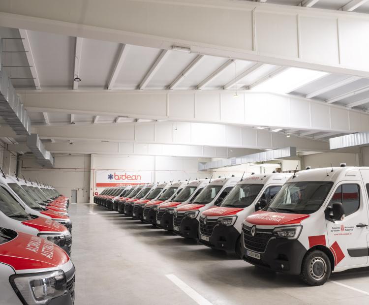 Imagen de ambulancias en el polígono Agustinos 