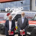 Alberto Lafuente, Bideaneko zuzendari kudeatzailea, eta Fernando Domínguez, Nafarroako Gobernuko Osasun kontseilaria..